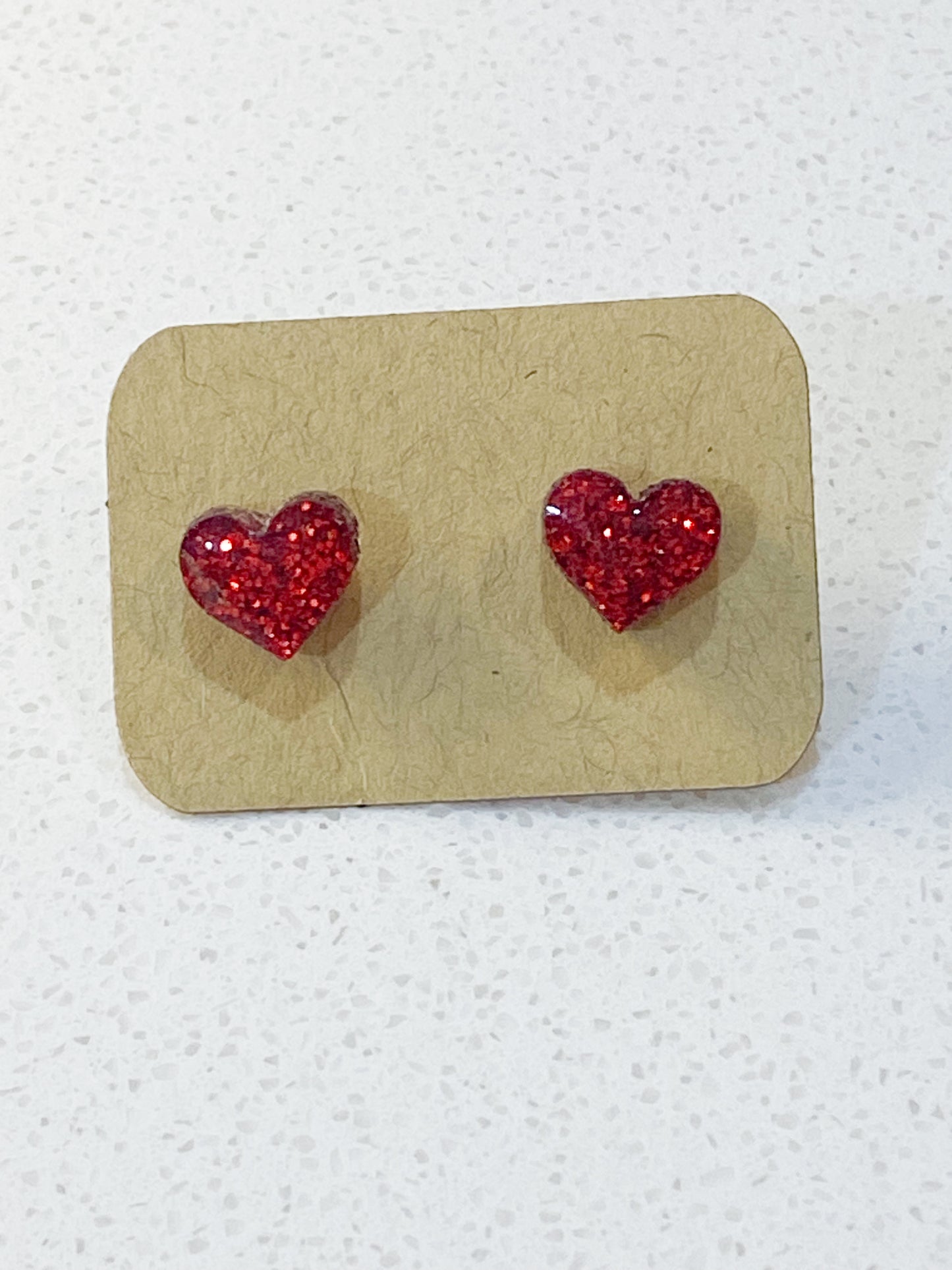 Red Glitter Hearts