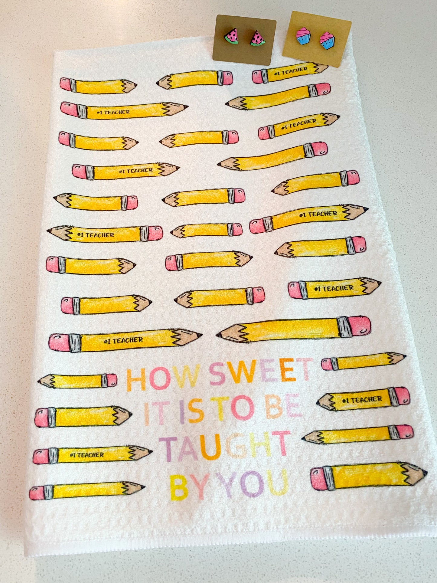 How Sweet It Is To Be Taught By You Tea Towel