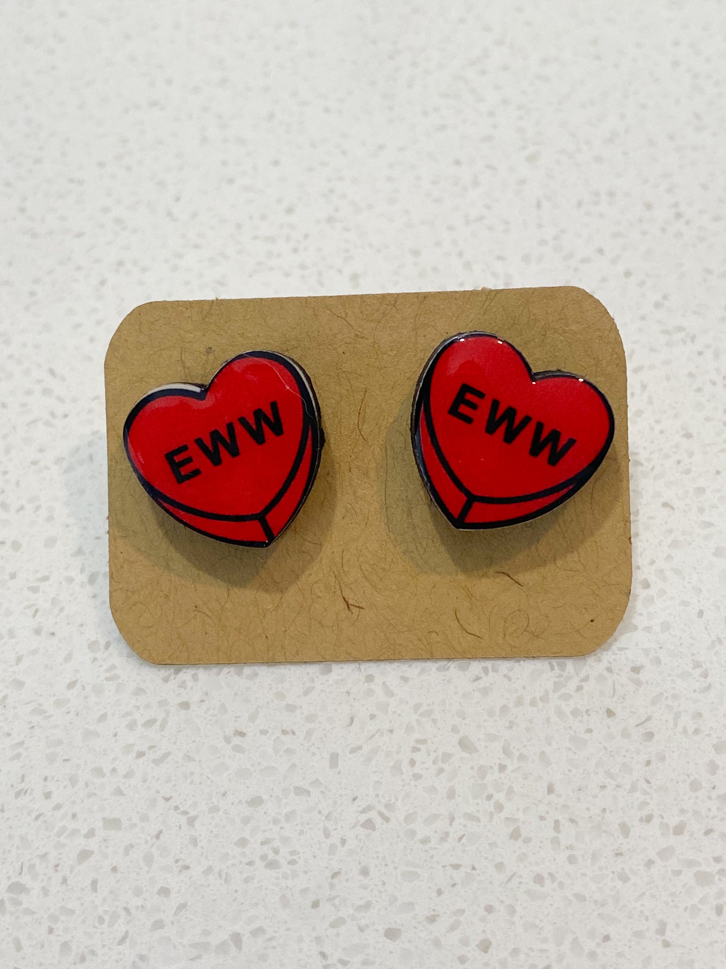 Eww Conversation Heart Studs