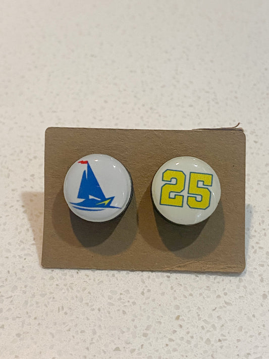 Clippers Lacrosse Stud Earrings