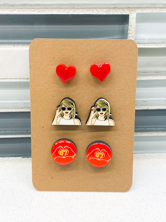 Swifty 3 Pack Stud Earrings 🫶🏻