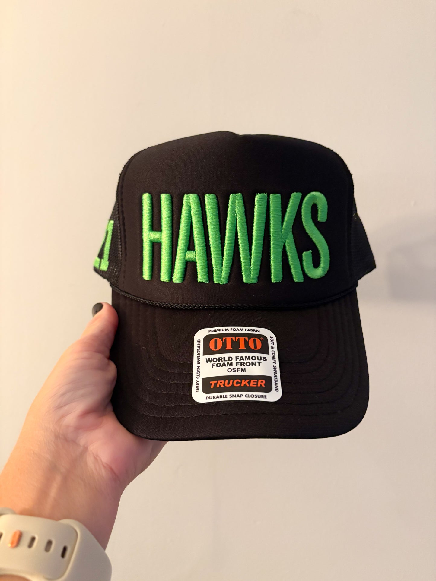 Hawks - black + green